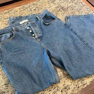 Topshop Straight Mom Jeans